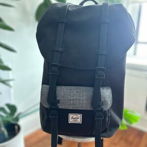 Herschel Supply Co. black backpack for back to school.